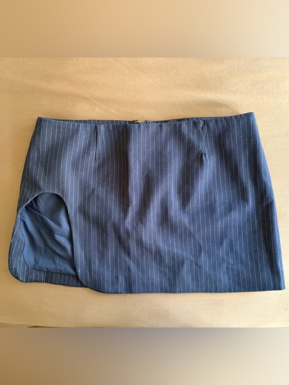 Pin striped mini skirt
